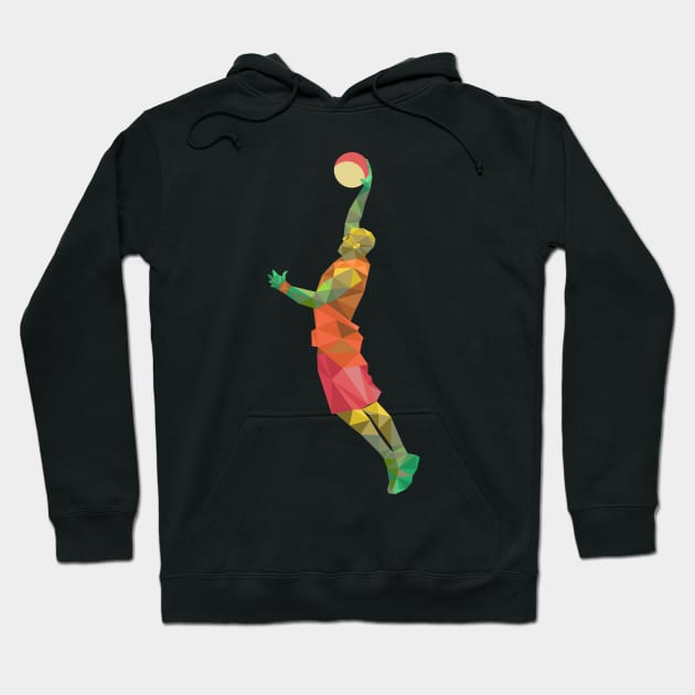 Basketball Player Hoodie by Mako Design 